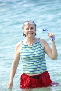 Happy snorkeler