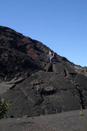 Sally at Kilauea Iki