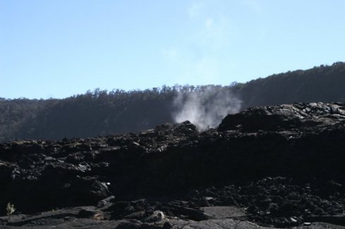 Steam at Kilauea Iki