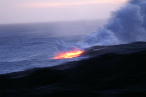 Lava and sea