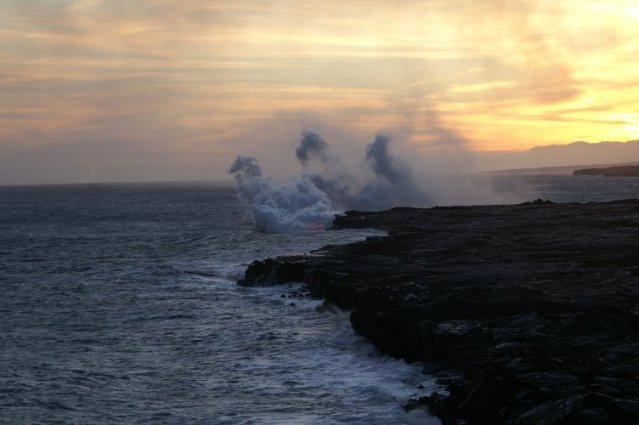 Lava and sea