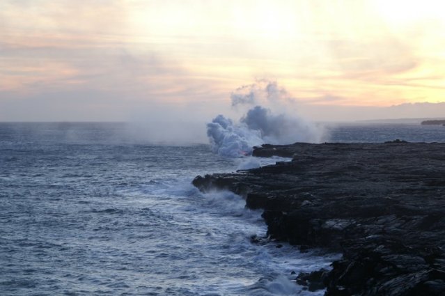 Lava and sea