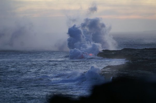 Lava and sea