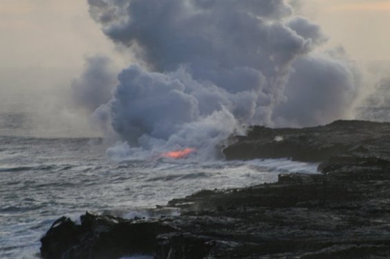 Lava and sea