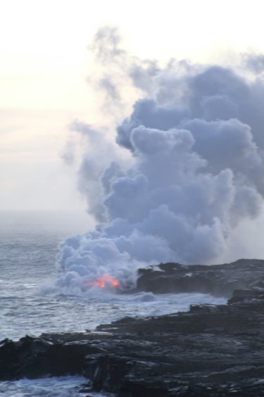 Lava and sea