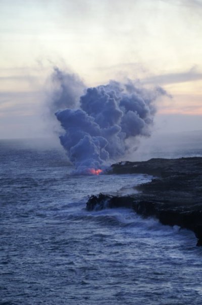 Lava and sea