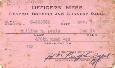 mess card