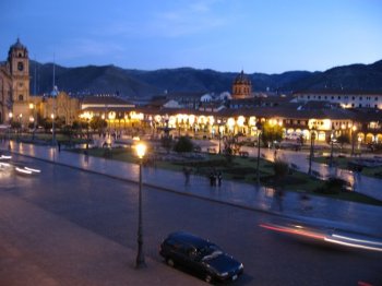 Plaza de Armas at night