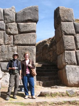 Joan and Debby at Sacsayhuaman