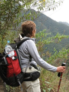 Joan on the trail