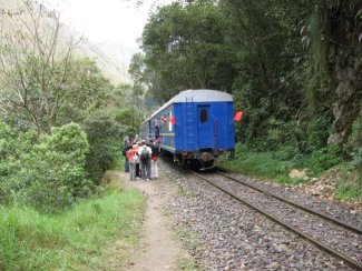 Departing train
