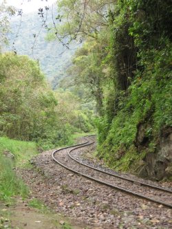 Empty train track