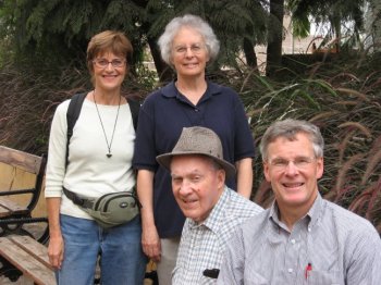 Family in the olive grove
