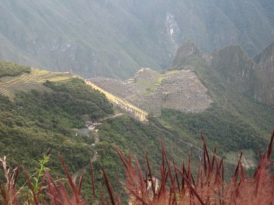 First glimpse of Machu Picchu