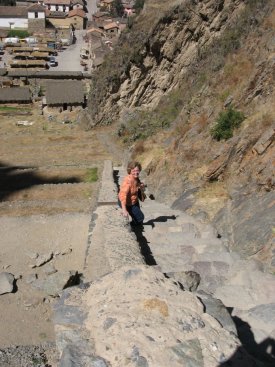 Debby on steps
