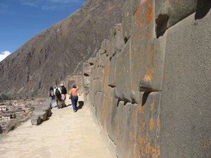 Wall and walkway