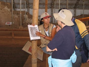 Our guide at Huaca de la Luna